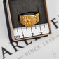 Pre-Owned 9ct Gold 3 Row Shot & Buckle Ring Size U