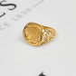 Pre-Owned 9ct Gold Round St George Ring Size L