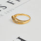 Pre-Owned 14ct Gold 6 CZ Dress Ring Size R.5