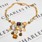 Pre-Owned 18ct Gold Multi Gemstone Collar Necklace 16 Inch