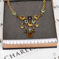 Pre-Owned 18ct Gold Multi Gemstone Collar Necklace 16 Inch