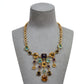 Pre-Owned 18ct Gold Multi Gemstone Collar Necklace 16 Inch