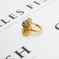 Pre-Owned 18ct Gold Gemstone Ring & Earrings SET