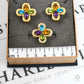 Pre-Owned 18ct Gold Gemstone Ring & Earrings SET