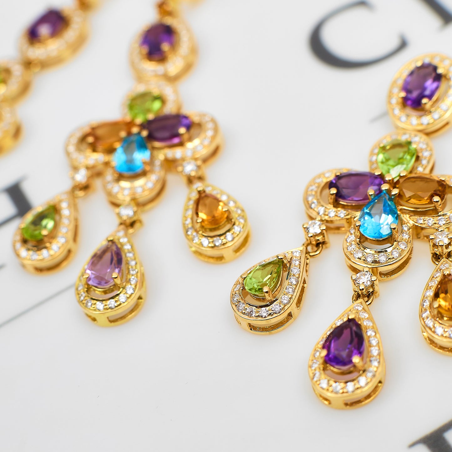 Pre-Owned 18ct Gold Diamond & Gemstone Jewellery SET