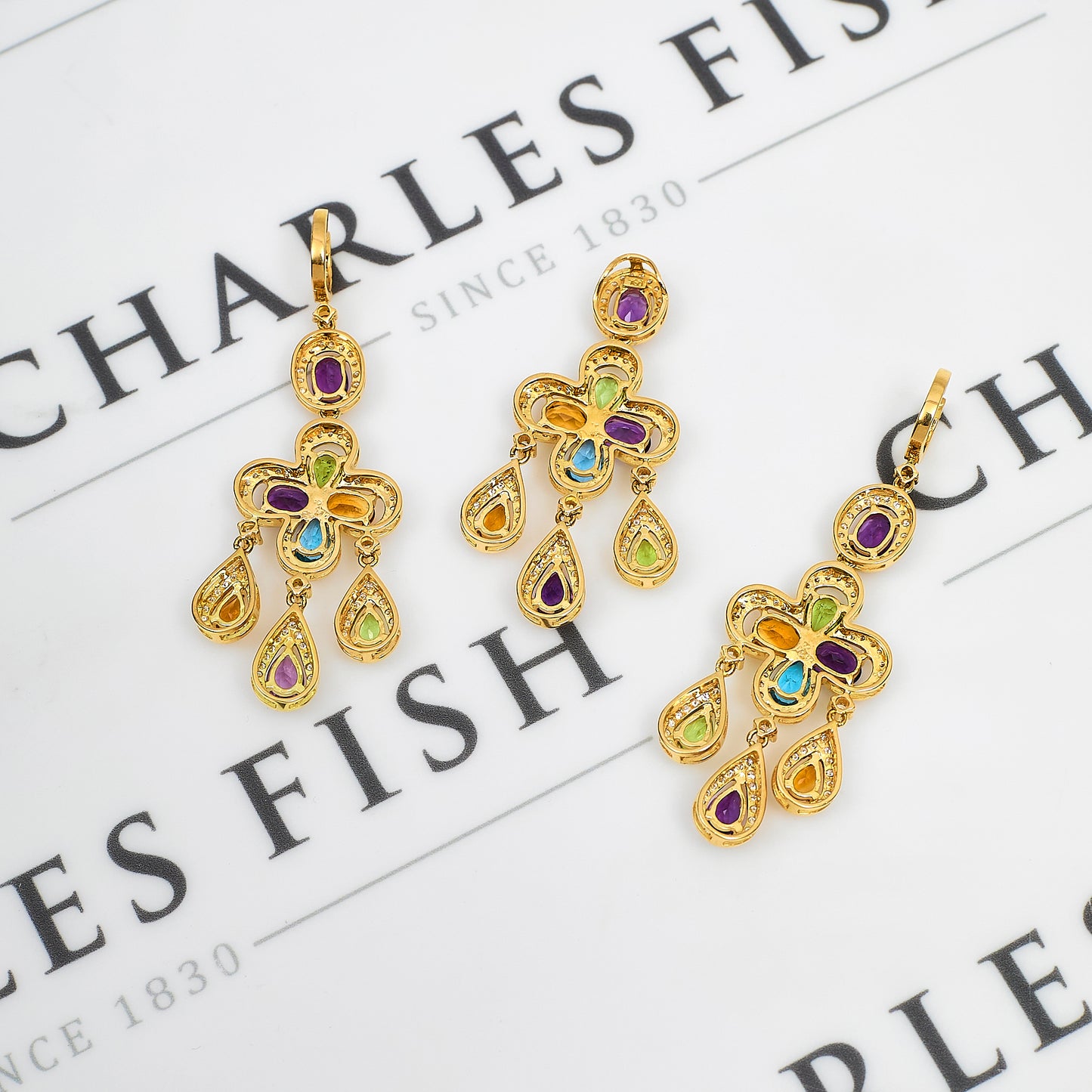 Pre-Owned 18ct Gold Diamond & Gemstone Jewellery SET