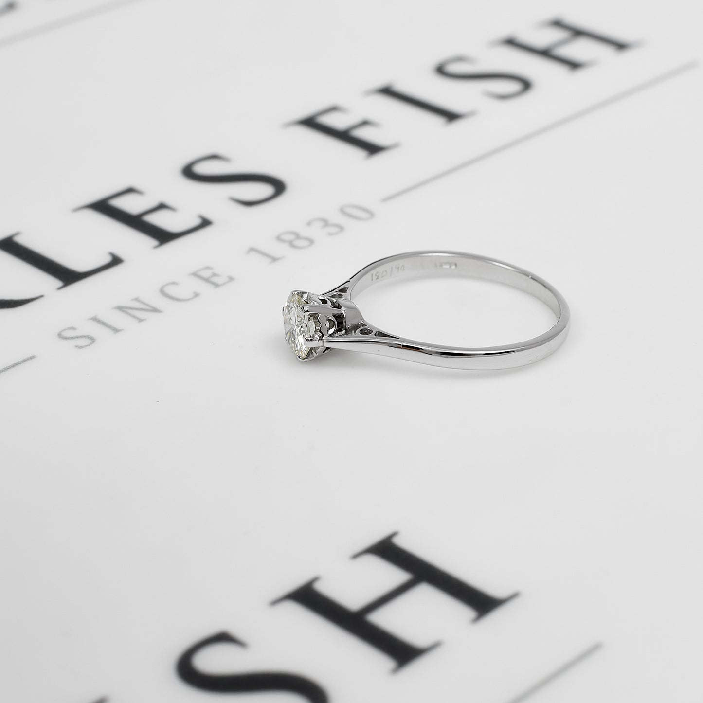 Pre-Owned 9ct White Gold Diamond Solitaire Ring Size T