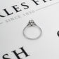 Pre-Owned 9ct White Gold Diamond Solitaire Ring Size T