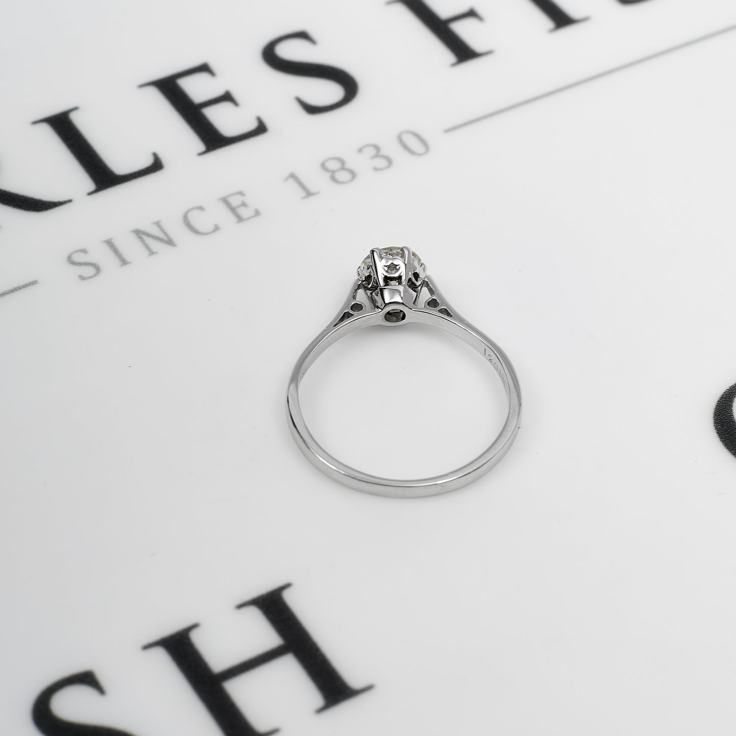 Pre-Owned 9ct White Gold Diamond Solitaire Ring Size T