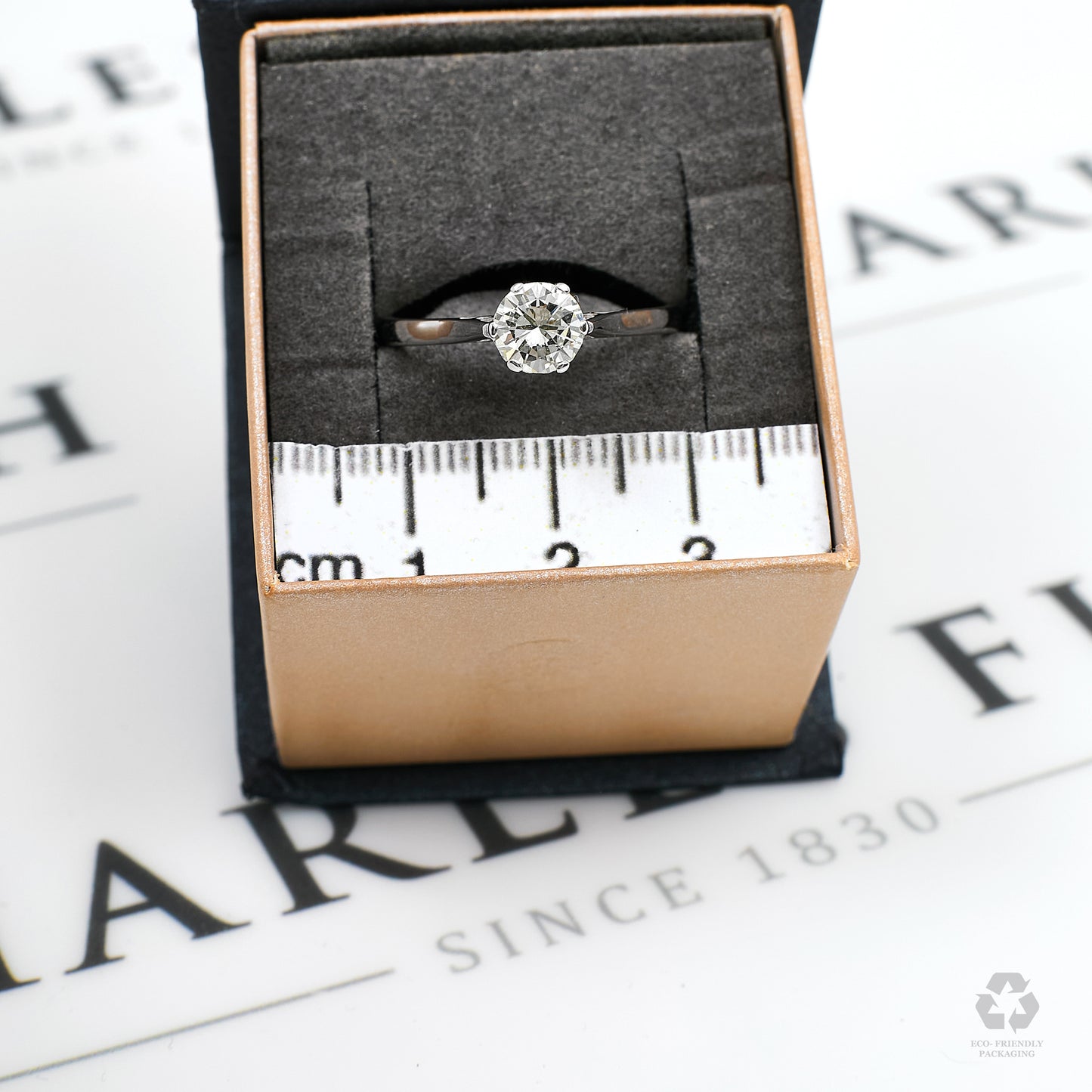 Pre-Owned 9ct White Gold Diamond Solitaire Ring Size T