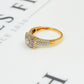 Pre-Owned 18ct Gold Square Diamond Cluster Ring Size S