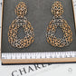 Pre-Owned 18ct Gold 2 Tone Oversized Filigree Drop Earrings