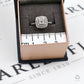 Pre-Owned 9ct White Gold Square Diamond Cluster Ring Size L