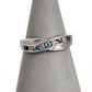 Pre-Owned 9ct White Gold Diamond & Topaz Ring Size L