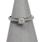 Pre-Owned 9ct White Gold Illusion Set Diamond Ring Size L.5