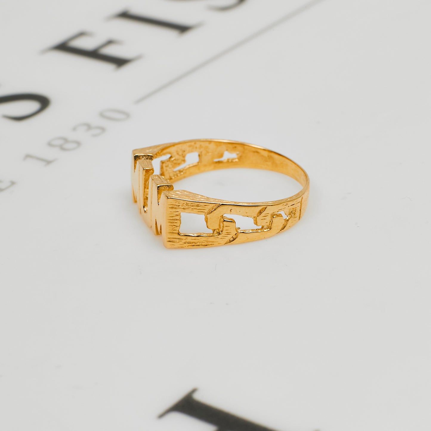 Pre-Owned 9ct Gold MUM Cherish Ring Size M