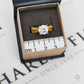 Pre-Owned 14ct Gold CZ Dress Ring & CZ Sides Size O