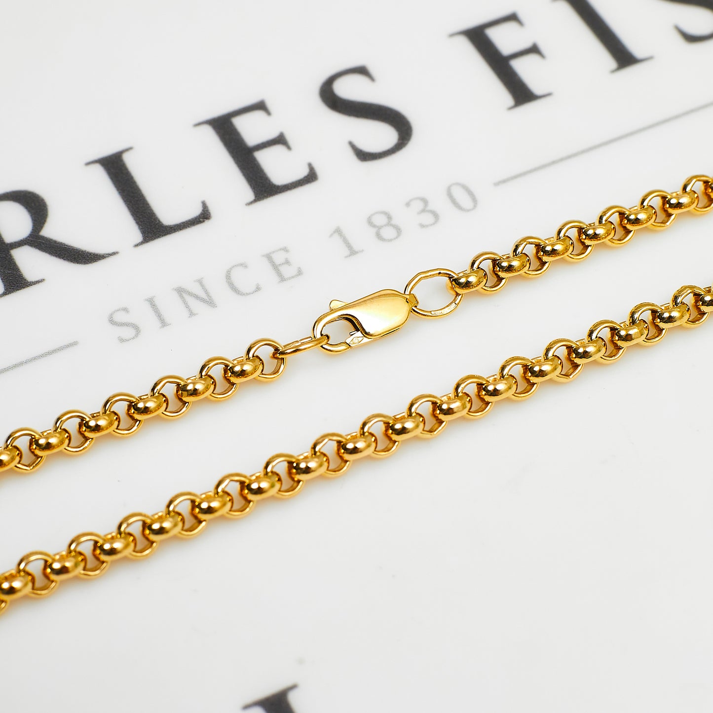 Pre-Owned 9ct Gold Belcher Chain Necklace 25 Inch