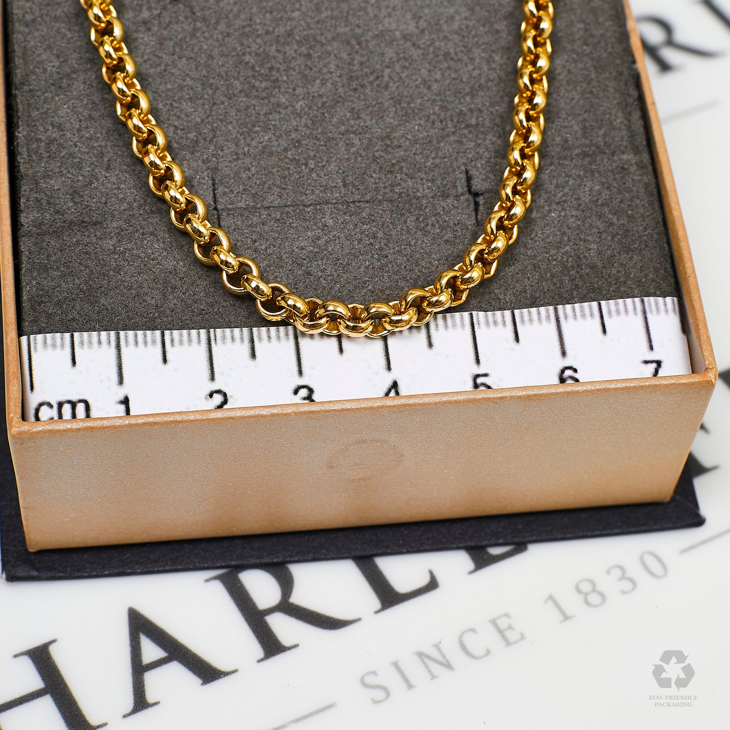 Pre-Owned 9ct Gold Belcher Chain Necklace 25 Inch