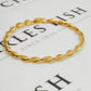 Pre-Owned 9ct Gold Twist Design Bangle
