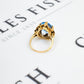 Pre-Owned 9ct Gold Oval Synthetic Stone Ring Size M