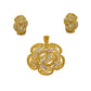 Pre-Owned 18ct Gold 2 Tone Filigree Earring & Pendant SET