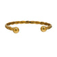 Pre-Owned 9ct Gold Twist Design Torque Bangle