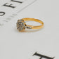 Pre-Owned 9ct Gold CZ Cluster Ring Size M