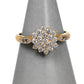 Pre-Owned 9ct Gold CZ Cluster Ring Size M