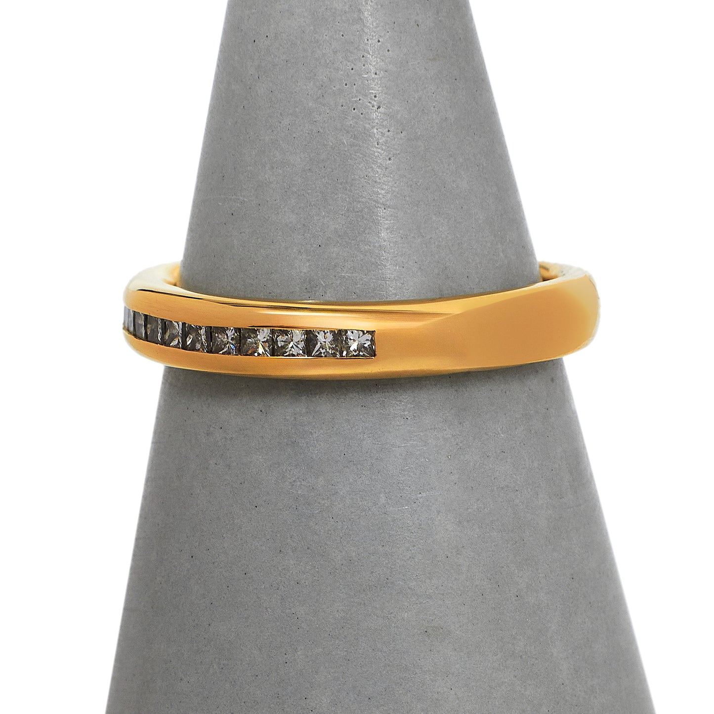 Pre-Owned 18ct Gold Princess Cut Diamond Half Eternity Ring