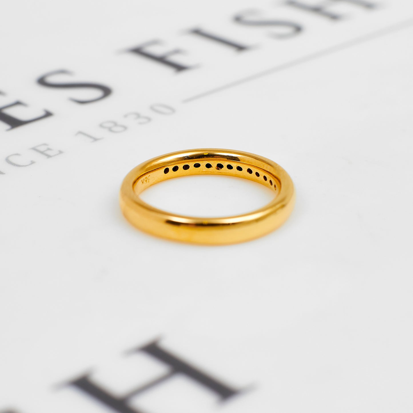 Pre-Owned 18ct Gold Princess Cut Diamond Half Eternity Ring