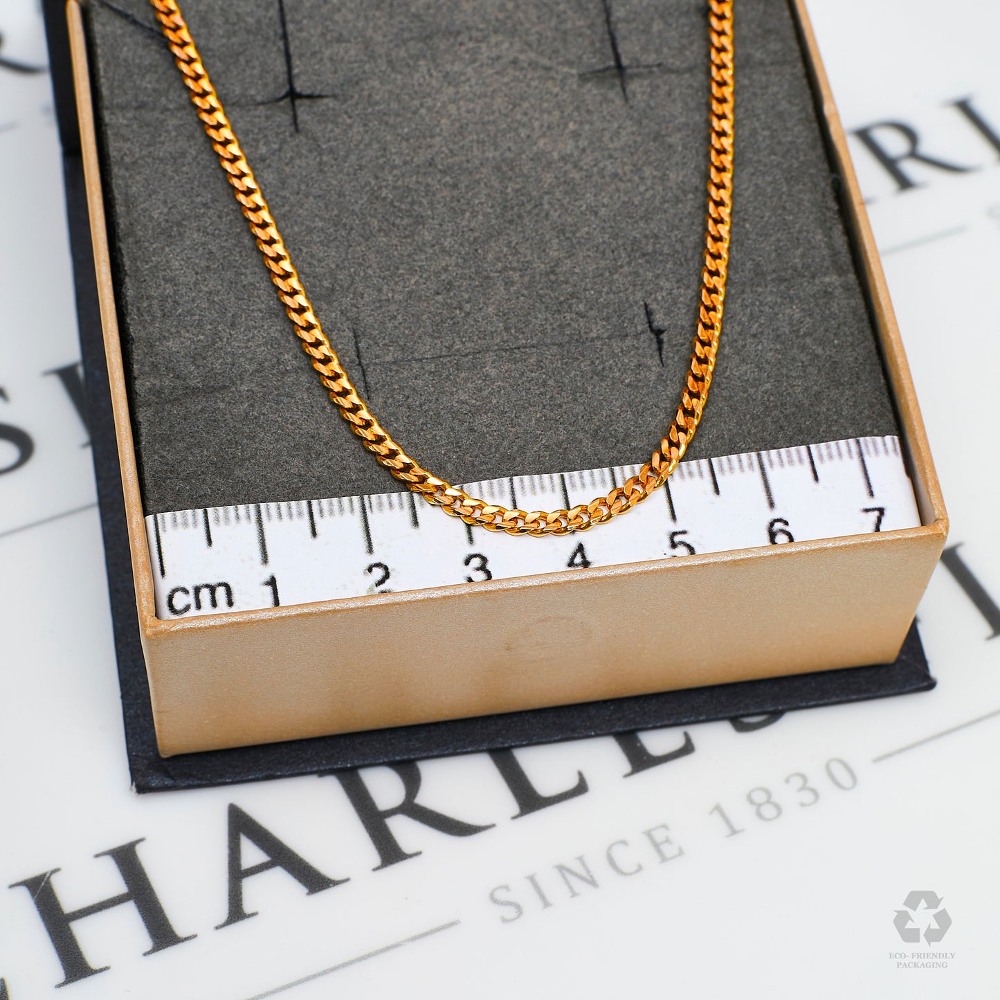 Pre-Owned 14ct Rose Gold Curb Chain Necklace 18 Inch