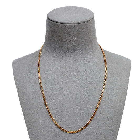 Pre-Owned 14ct Rose Gold Curb Chain Necklace 18 Inch