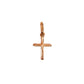 Pre-Owned 14ct Rose Gold Cross Pendant Petite