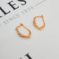 Pre-Owned 14ct Rose Gold Hinged Earrings