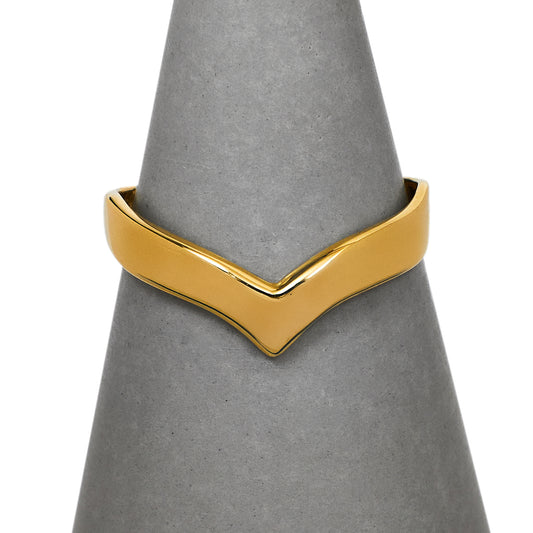 Pre-Owned 9ct Gold Wishbone Ring Size O