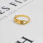 Pre-Owned 9ct Gold CZ MUM Cherish Ring Size O.5