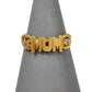 Pre-Owned 9ct Gold CZ MUM Cherish Ring Size O.5