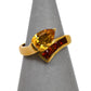 Pre-Owned 9ct Gold Citrine Dress Ring Size I.5