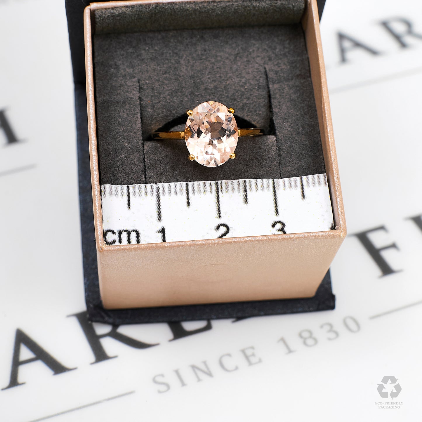 Pre-Owned 9ct Gold Oval Danburite Ring Size L