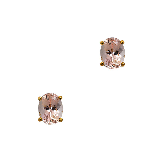 Pre-Owned 9ct Gold Danburite Stud Earrings