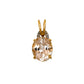 Pre-Owned 9ct Gold Oval Danburite & 6 White Zircon Pendant