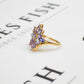 Pre-Owned 9ct Gold Tanzanite Flower Cluster Ring Size N