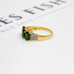 Pre-Owned 9ct Gold 3 Chrome Diopside & Diamond Ring Size N