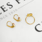 Pre-Owned 14ct Gold Enamel Cat & Bow Earrings & Ring SET
