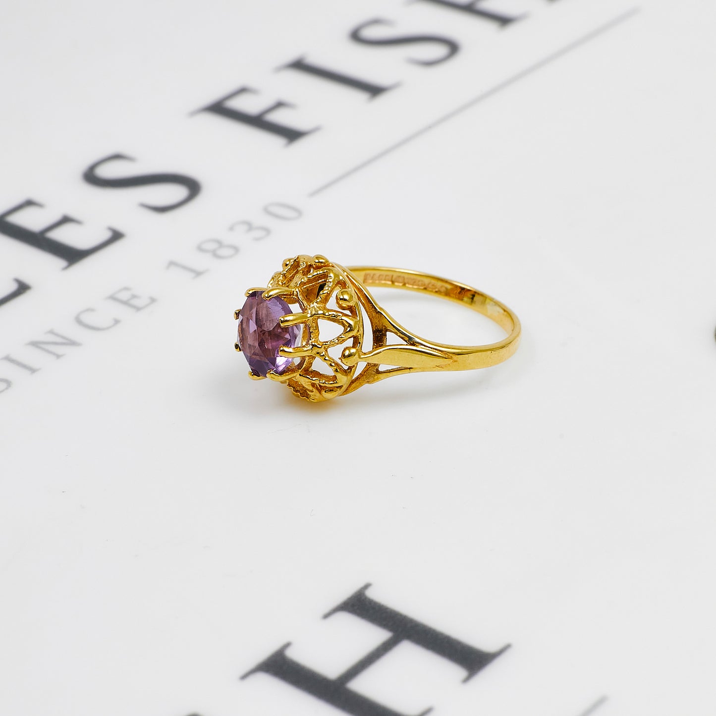 Pre-Owned 9ct Gold Amethyst Ring Size N