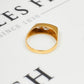 Pre-Owned 9ct Gold Mens 3 CZ Flush Set Flat Top Ring Size Z