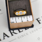 Pre-Owned 9ct Gold Mens 3 CZ Flush Set Flat Top Ring Size Z