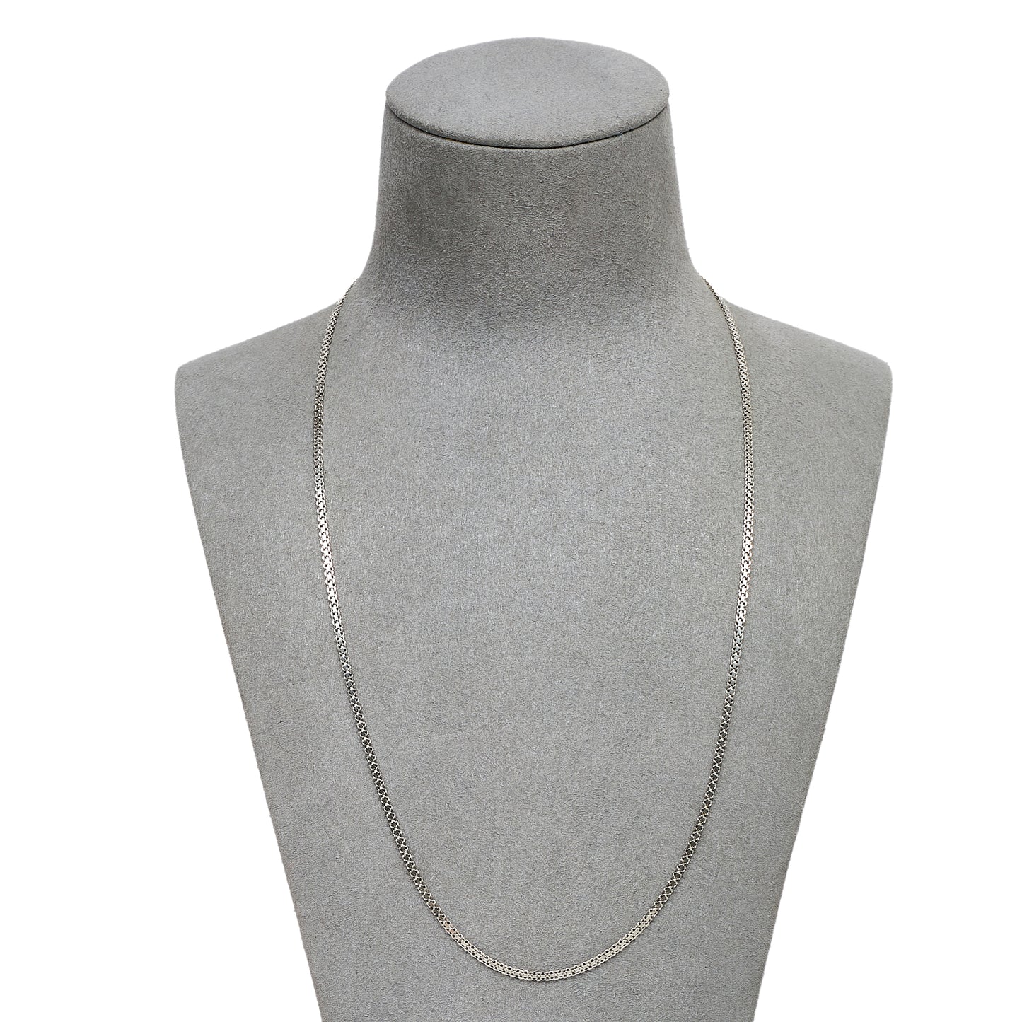 Pre-Owned 14ct White Gold Fused Trace Chain Necklace 20 Inch