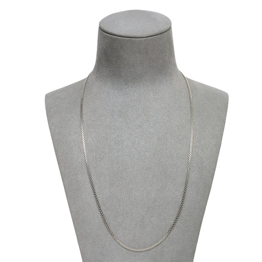 Pre-Owned 14ct White Gold Fused Trace Chain Necklace 20 Inch